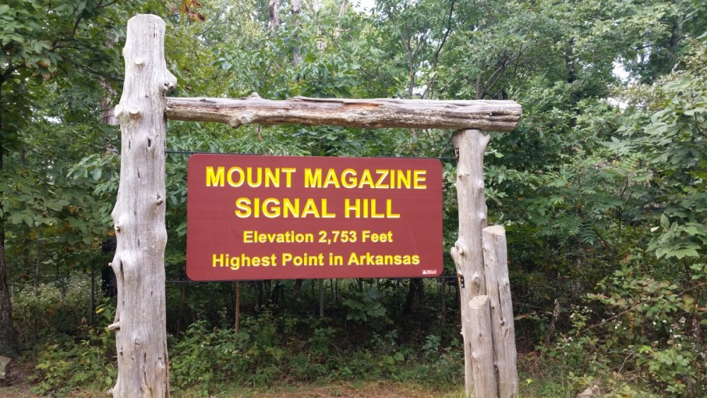 Highest Peak in Arkansas at Mount Magazine State Park in Arkansas
