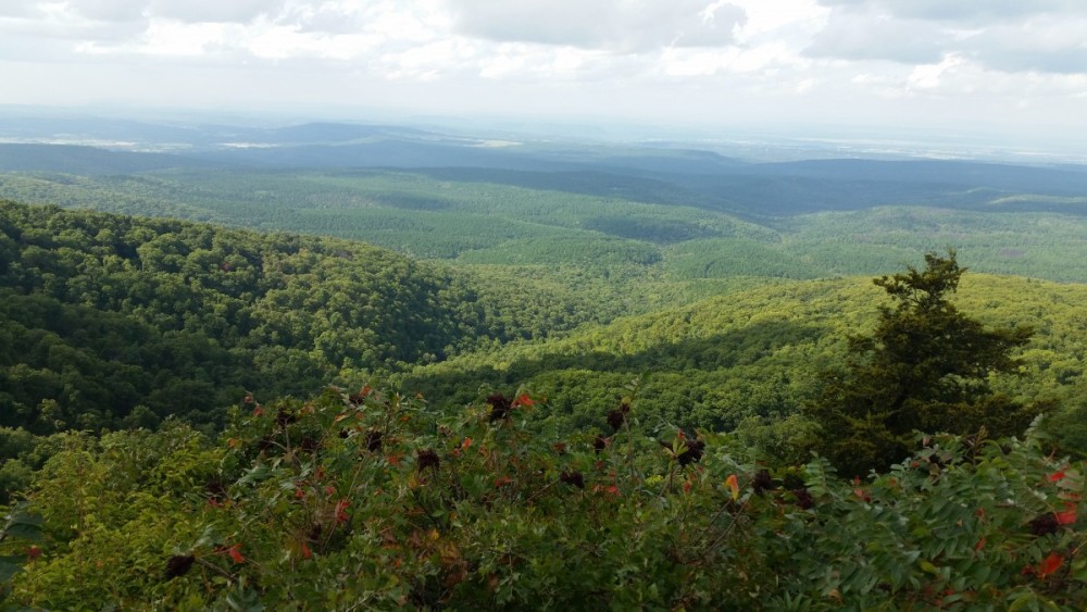View of the valley at Mount Magazine State Park in Arkansas