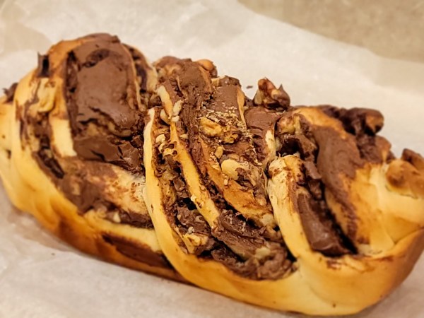 Chocolate Hazelnut Babka with Walnuts